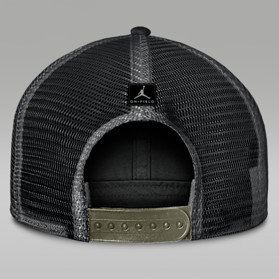 Michigan 2025 Military Appreciation Rise Men's Jordan Brand College Trucker Adjustable Hat