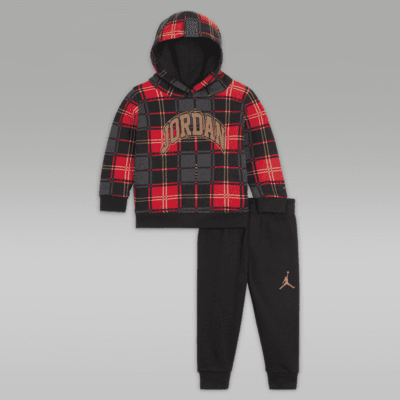 Brooklyn Fleece Plaid Pullover Set Baby 3 6M Set. Nike