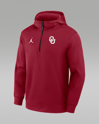 Мужское худи Oklahoma Coaches Premium Jordan Brand Dri-FIT College 1/4-Zip Hoodie