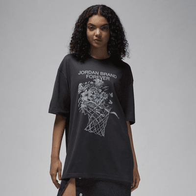 T-shirt folgada com grafismo Jordan para mulher