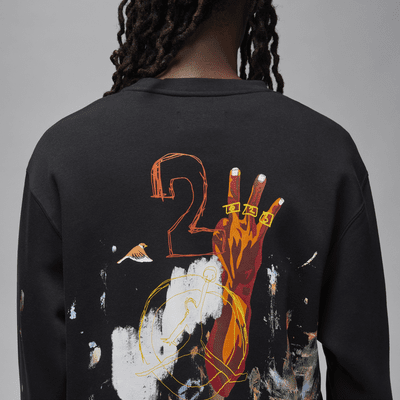 เสื้อวอร์มคอกลมผ้าฟลีซ Jordan Artist Series by Jammie Holmes