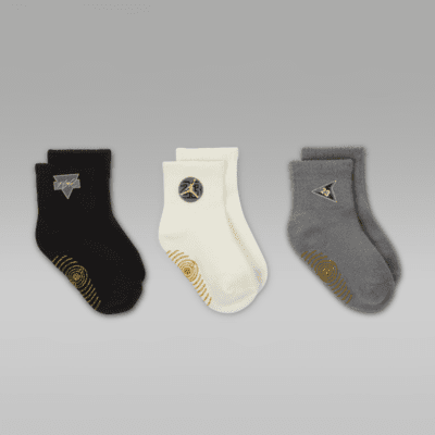 Jordan Baby/Toddler See Me Shine Gripper Socks (3 Pairs)