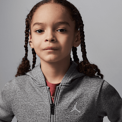 Conjunto de sudadera con gorro de dos piezas de cierre completo para niños talla pequeña Jordan Brooklyn Fleece