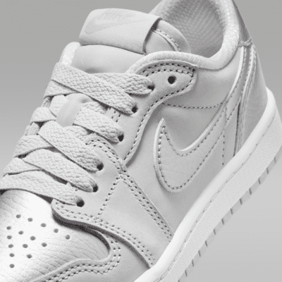 Jordan 1 Retro Low "Silver" Little Kids' Shoes