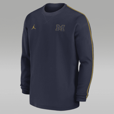 Michigan Wolverines Sideline Coach Men's Jordan College Long-Sleeve Top