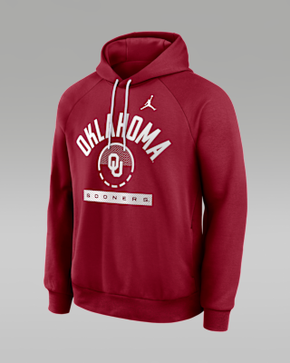 Мужское худи Oklahoma Courtside Jordan Brand Dri-FIT College Pullover Hoodie