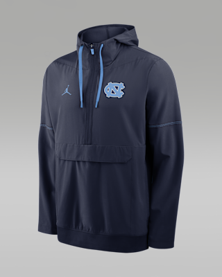 Мужская куртка North Carolina Sideline Anorak Jordan Brand College 1/2-Zip Hooded