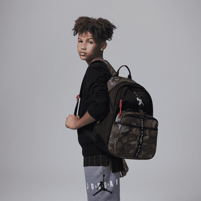 Jordan Kids' Air Lunch Bag and Backpack in Black/Black | 100% Polyester