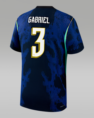 Мужские джерси Gabriel Magalhães Brazil National Team 2026 Match Away Nike Dri-FIT ADV Soccer Jersey