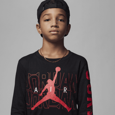 Jordan Big Kids' Back Screen Long Sleeve T-Shirt
