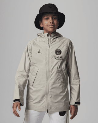 Paris Saint Germain Academy Pro Third Older Kids Jordan Storm FIT Football Hooded Rain Jacket