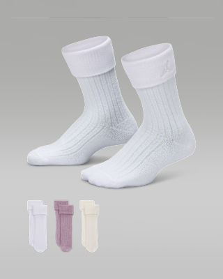 Детские носки Jordan Kids' Foldover Micro Crew Socks (3 Pairs)