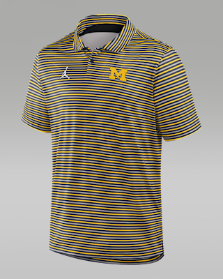 Мужские  Michigan Tour Stripe Jordan Brand Dri-FIT College Polo