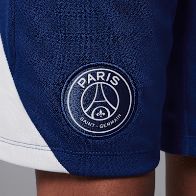 Shorts de fútbol de tejido Knit Jordan Dri-FIT del Paris Saint-Germain complementarios Strike para niños talla grande