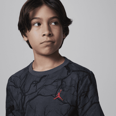 Playera con estampado de árbol genealógico para niños talla grande Jordan