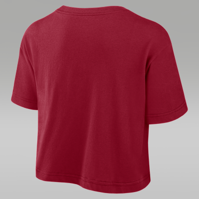 Oklahoma Athletic Prep Arch Women's Jordan Brand Dri-FIT College Cropped T-Shirt