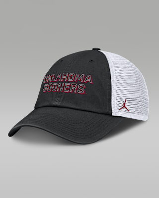 Мужские  Oklahoma On-Field Club Gameday Jordan Brand College Trucker Adjustable Hat