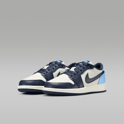 Tenis para niños grandes Air Jordan 1 Low OG "Obsidian"