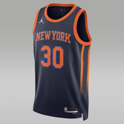 Nike Mens Knicks Statement Swingman Shorts - White/Navy Size M