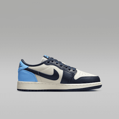 Tenis para niños grandes Air Jordan 1 Low OG "Obsidian"