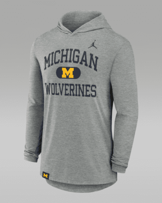 Мужская футболка Michigan Wolverines Blitz Nike Dri-FIT College Long-Sleeve Hooded