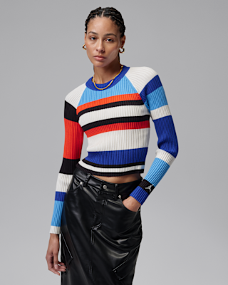 Женские  Jordan Flight Long-Sleeve Striped Sweater