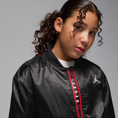 Jordan Older Kids' Colour-Blocked Satin Bomber