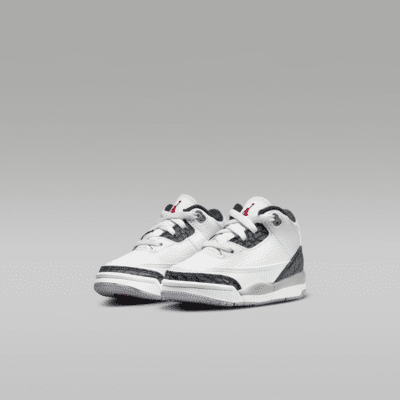 รองเท้าทารก/เด็กวัยหัดเดิน Jordan 3 Retro "Cement Grey"