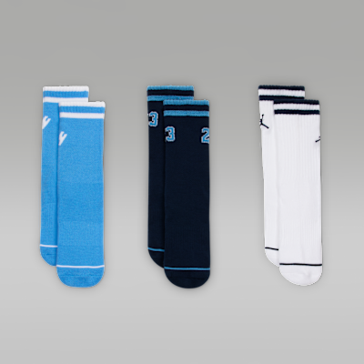 Calcetas universitarias de jersey para niños talla grande (3 pares) Jordan