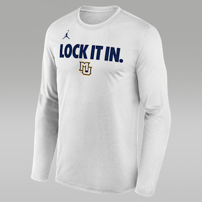 Marquette 2026 On-Court Bench Men's Jordan Dri-FIT College Long-Sleeve T-Shirt