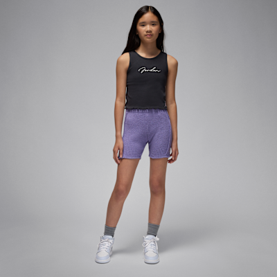 Shorts de ciclismo con tela de canalé Jordan para niño talla grande