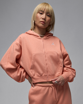 Женское худи Jordan Brooklyn Fleece Cropped Full-Zip Hoodie