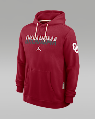 Мужское худи Oklahoma Sideline Standard Issue Jordan Brand Dri-FIT College Pullover Hoodie