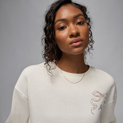 Sudadera sin cierre de cuello redondo de tejido Fleece para mujer Jordan Brooklyn