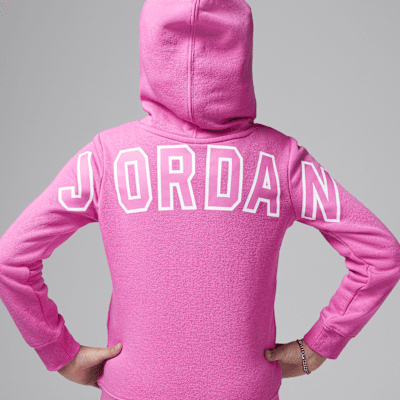 Conjunto de dos piezas de sudadera con gorro sin cierre de tejido Fleece para preescolar Jordan Y2K
