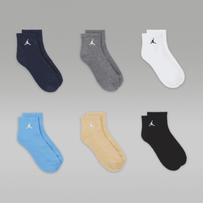 Jordan Everyday Essentials Ankle Socks (6 Pairs) Big Kids' Ankle Socks