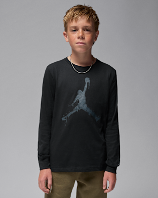 Детская футболка Jordan Big Kids' Jumpman Drip Long Sleeve