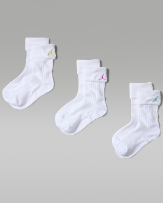 Детские носки Jordan Kids' Foldover Micro Crew Socks (3 Pairs)