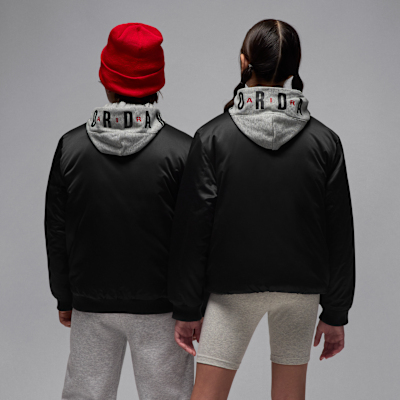 Jordan Bomberjack met capuchon en groot logo voor kids