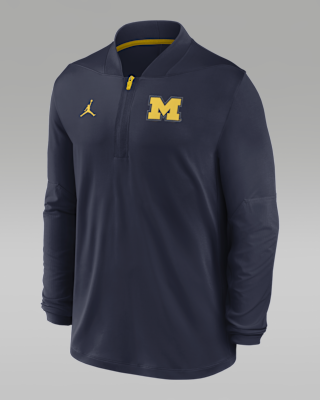 Мужские  Michigan Sideline Jordan Brand Dri-FIT College 1/2-Zip Top