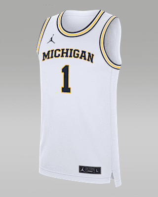 Мужские джерси Michigan Wolverines Replica Jordan Brand College Basketball Jersey для баскетбола