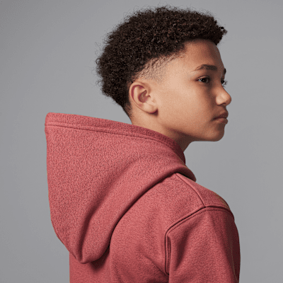 Sudadera con gorro sin cierre de tejido Fleece para niño talla grande Jordan MJ Flight
