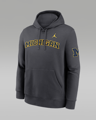 Мужское худи Michigan Sideline Club Nike Jordan Brand Pullover Hoodie