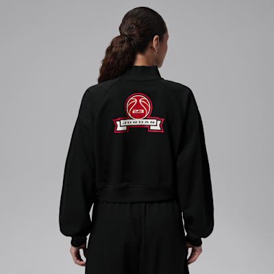 Jordan Brooklyn Fleece Çeyrek Fermuarlı Kadın Crop Üst görsel 2