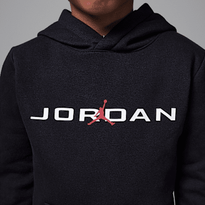 Conjunto de 2 piezas de sudadera con gorro sin cierre Baseline para niños talla pequeña Jordan