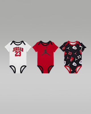 Детские джерси Jordan Baby (3-6M) 23 Jersey 3-Pack Bodysuits
