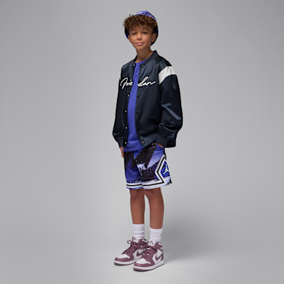 Jordan Dri-FIT Big Kids' MJ Printed Sport Diamond Shorts