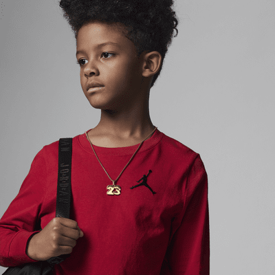 Playera de manga larga bordada para niños de preescolar Jordan Jumpman Air 