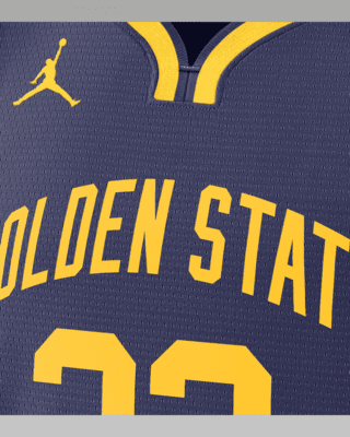 Nike Men's Golden State Warriors Statement Edition Jordan Dri-Fit NBA Short-Sleeve Top in Yellow, Size: 3XL | DN9831-728