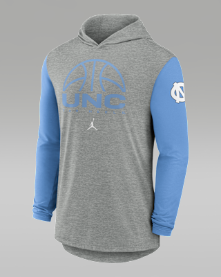 Мужская футболка North Carolina Basketball Jordan Brand Dri-FIT College Long-Sleeve Hooded для баскетбола